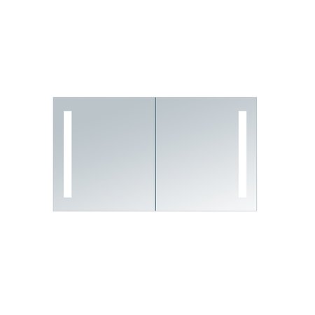 INNOCI-USA Zeus 48 in. W x 26 in. H x 4.75 in. D Double Door Surface Mount LED Medicine Cabinet 69204826